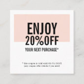 Modern Bold Pastel White Salon Shop Rabattkarte (Vorderseite)