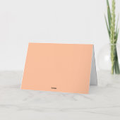 Modern Bold Peach Orange Personalized Bat Mitzvah  Dankeskarte (Rückseite)