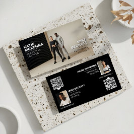 Modern Bold Personal Fitness Trainer Coach Photos Visitenkarte