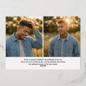 Modern Bold PhotoPop Graduation Folieneinladung (Rückseite)