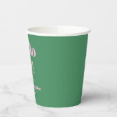 Modern Bold Pink Green 50th Birthday Custom Pappbecher (Links)