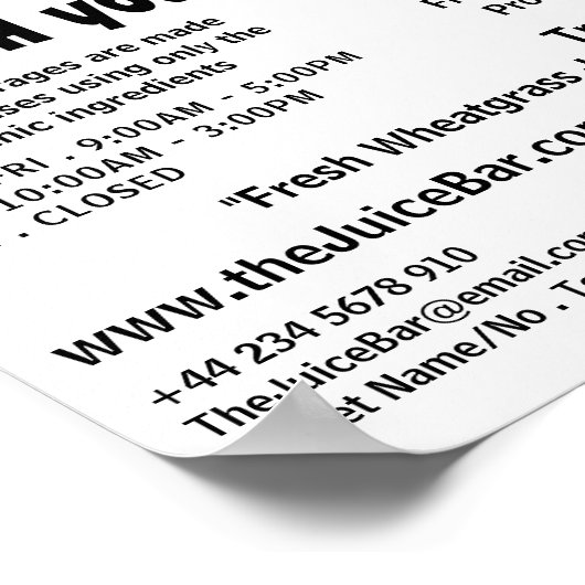 Modern Bold Poster (Ecke)