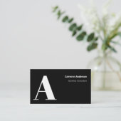 Modern Bold Red Black White Minimal Professional Visitenkarte (Stehend Vorderseite)