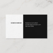 Modern Bold Red Black White Minimal Professional Visitenkarte (Rückseite)