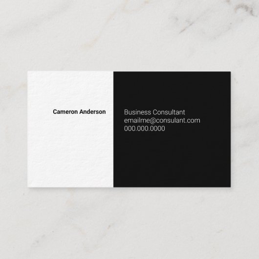 Modern Bold Red Black White Minimal Professional Visitenkarte (Rückseite)