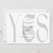 Modern Bold Retro Open Bar FullBleed Photo Wedding Save The Date (Rückseite)