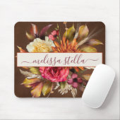 Modern Bold Rustic Floral | Girly Gift Mousepad (Mit Mouse)