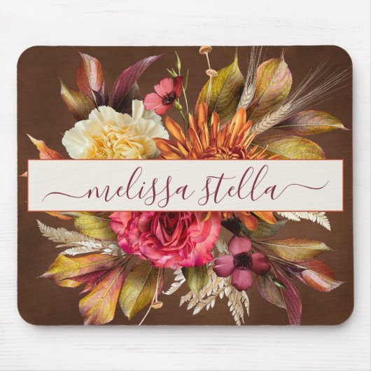 Modern Bold Rustic Floral | Girly Gift Mousepad (Vorne)