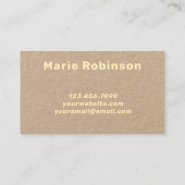 Modern Bold Schriftart Hello Black Orange Swirl Kr Visitenkarte (Rückseite)