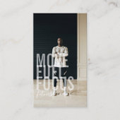 Modern Bold Script Calligraphy Fitness Foto QR Visitenkarte (Vorderseite)