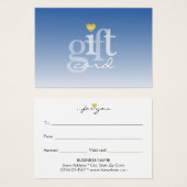 Modern Bold Sky Blue Ombre Gold Herzstück Geschenk (Vorne & Hinten)