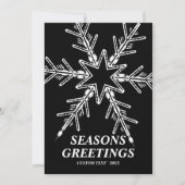 Modern Bold Snowflake Personalisierte Weihnachten (Vorderseite)