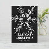 Modern Bold Snowflake Personalisierte Weihnachten (Stehend Vorderseite)