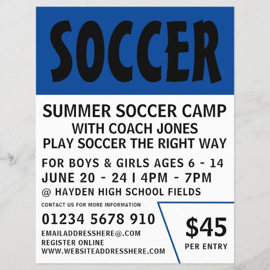 Modern Bold, Soccer Camp Advertising Flyer (Vorne)