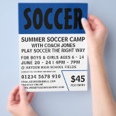 Modern Bold, Soccer Camp Advertising Flyer (Hand)