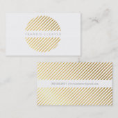 MODERN BOLD SPOT gestanztes Streifen Muster Goldfo Visitenkarte (Vorne/Hinten)