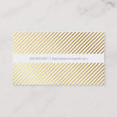 MODERN BOLD SPOT gestanztes Streifen Muster Goldfo Visitenkarte (Rückseite)