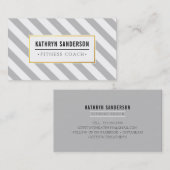 MODERN BOLD Streifen Gold Emblem hellgrau Visitenkarte (Vorne/Hinten)