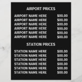 Modern Bold, Taxi Cab Firm with Price List Flyer (Hinten)