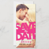 Modern Bold Tilt Save the Date Foto Magnet Card (Vorderseite)