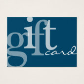 Modern Bold Typografy Deep Blue White Gift Card (Vorderseite)