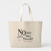 Modern Bold Typografy Individuelle Name Funny Golf Jumbo Stoffbeutel (Rückseite)