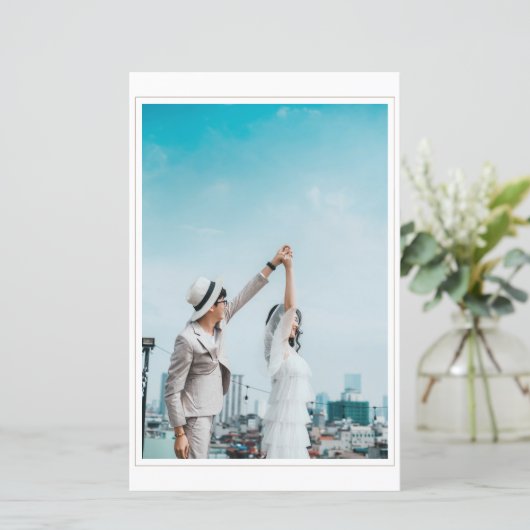 Modern Bold Typografy Save the Date Program (Stehend Vorderseite)