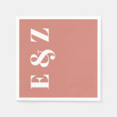 Modern Bold Typografy Terracotta Wedding Serviette (Vorderseite)
