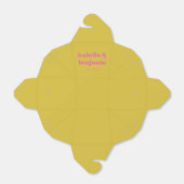 Modern Bold Typography Bright Pink Yellow Wedding Geschenkschachtel (Ungefaltet)
