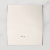 Modern Bold Typography Earthy Brown Cream Wedding Platzkarte (Außenseite Aufgefaltet)