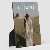 Modern Bold Typography Engagement Photo Fotoplatte (Seite)