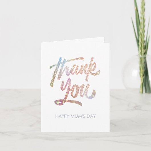 Modern Bold Unicorn Vielen Dank MUM's Day Card Karte (Vorderseite)