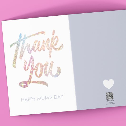 Modern Bold Unicorn Vielen Dank MUM's Day Card Karte