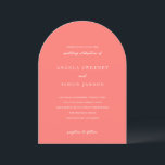 Modern Bold Vibrant Coral Simple Wedding Einladung<br><div class="desc">This design is part of a bold and vibrant coral wedding invitation suite featuring elegant typography and a clean, modern layout. The rich coral hue creates a warm, eye-catching statement while maintaining a refined and timeless feel. Perfect for couples seeking a fresh, contemporary design with a lively yet sophisticated color...</div>