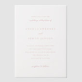 Modern Bold Vibrant Coral Simple Wedding Pergament Einladungen (Vorderseite)