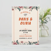 Modern Bold Wedding Invitation - Clean Elegant  Einladung (Stehend Vorderseite)