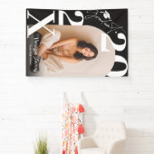 Modern Bold White black Trendy photo graduation Banner (InSitu)