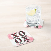 Modern Bold XOXO Happy Valentines Day Untersetzer (Vor Ort)
