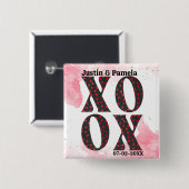 Modern Bold XOXO Happy Valentines Tagesgeschenk Button (Vorne & Hinten)