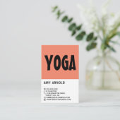 Modern Bold, Yoga Instructor Visitenkarte (Stehend Vorderseite)