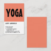 Modern Bold, Yoga Instructor Visitenkarte (Vorne/Hinten)