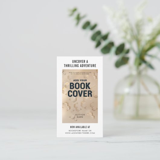 Modern Book Launch Author Marketing QR Code Visitenkarte (Stehend Vorderseite)