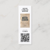 Modern Book Launch Author Photo Mini Bookmark Card Visitenkarte (Vorderseite)