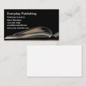 Modern Book Publishing & Author Theme Visitenkarte (Vorne/Hinten)