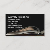 Modern Book Publishing & Author Theme Visitenkarte (Vorderseite)