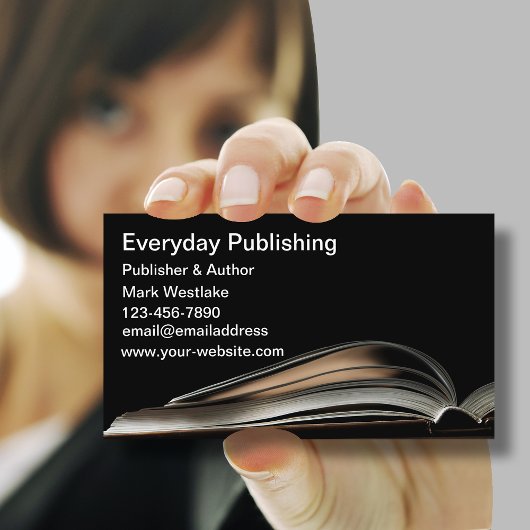 Modern Book Publishing & Author Theme Visitenkarte