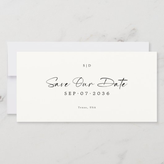 Modern Bookmark QR Code 2 Photo Save the Date (Vorderseite)