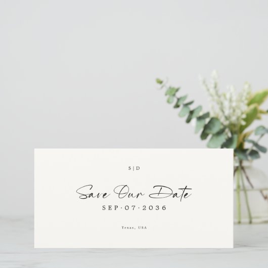 Modern Bookmark QR Code 2 Photo Save the Date (Stehend Vorderseite)