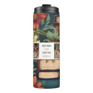 Modern Books Foto Collage - Bestes Mama-Geschenk Thermosbecher