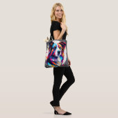 Modern Border Collie Abstrakt Tasche (Am Model)